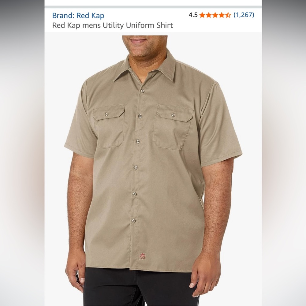 Red Kap Men's Utility Uniform Shirt - Khaki